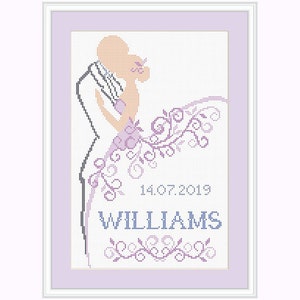 Kruissteekpatroon - Huwelijkscadeau - Bruiloft Cross Stitch patroon - PDF-formaat - INSTANT DOWNLOAD