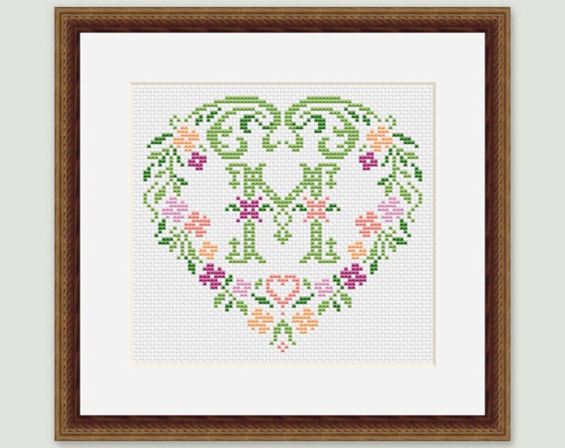 Cross stitch pattern Personalized Family Monogram Etsy