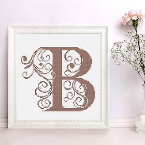 Cross Stitch Pattern - Alphabet - Cross Stitch  Monogram  - Embroidery Anniversary - Cross Stitch Birthday - PDF - INSTANT DOWNLOAD