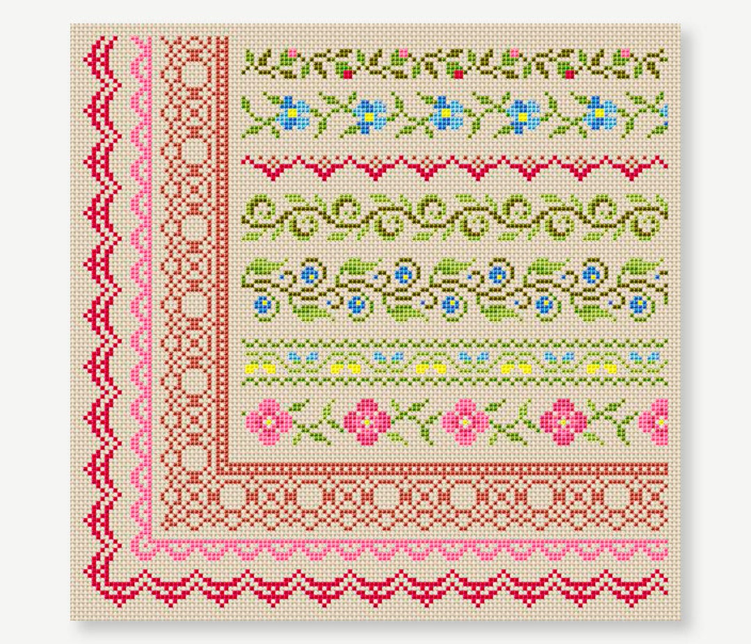 ALL ABOUT BORDERS” Counted Cross Stitch Patterns Booklet 155
