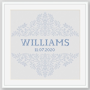 Wedding Cross Stitch Pattern - Wedding Gift - Sampler - Cross Stitch Patterns Wedding - PDF - INSTANT DOWNLOAD