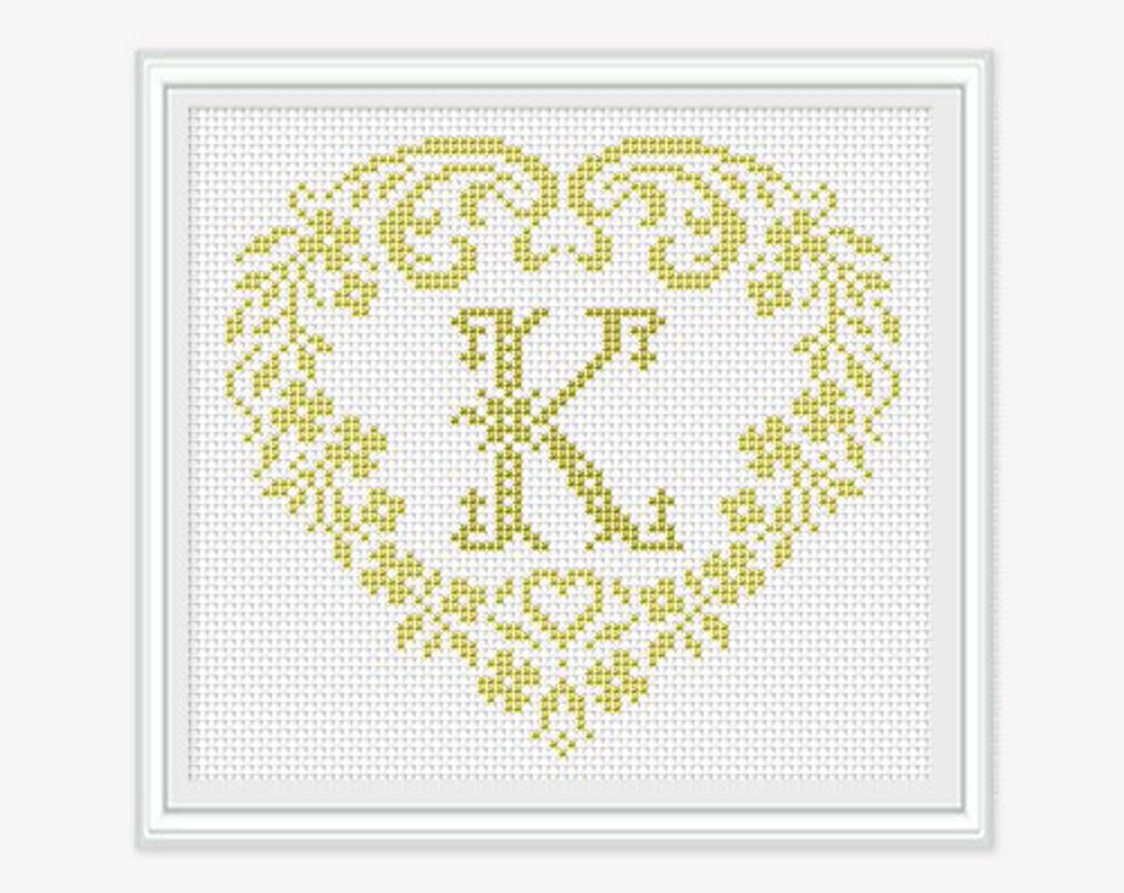 Personalized Family Monogram Cross stitch pattern Etsy
