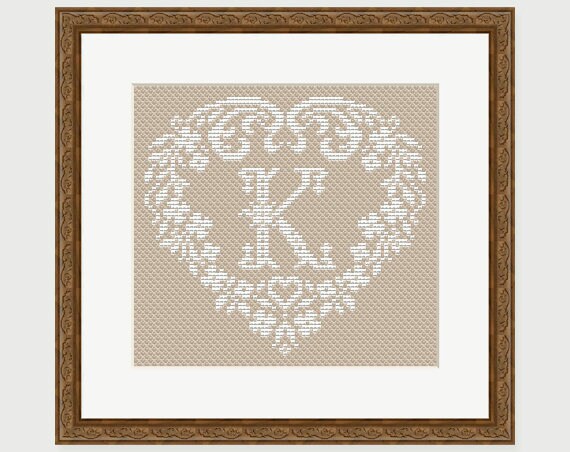 Personalized Family Monogram Cross stitch pattern | Etsy