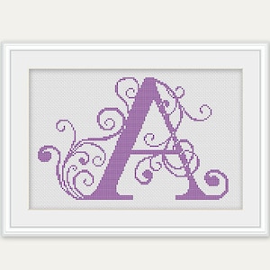 Alphabet - Cross Stitch  Monogram  - Cross Stitch Pattern - Cross Stitch Birthday - Embroidery- PDF - INSTANT DOWNLOAD