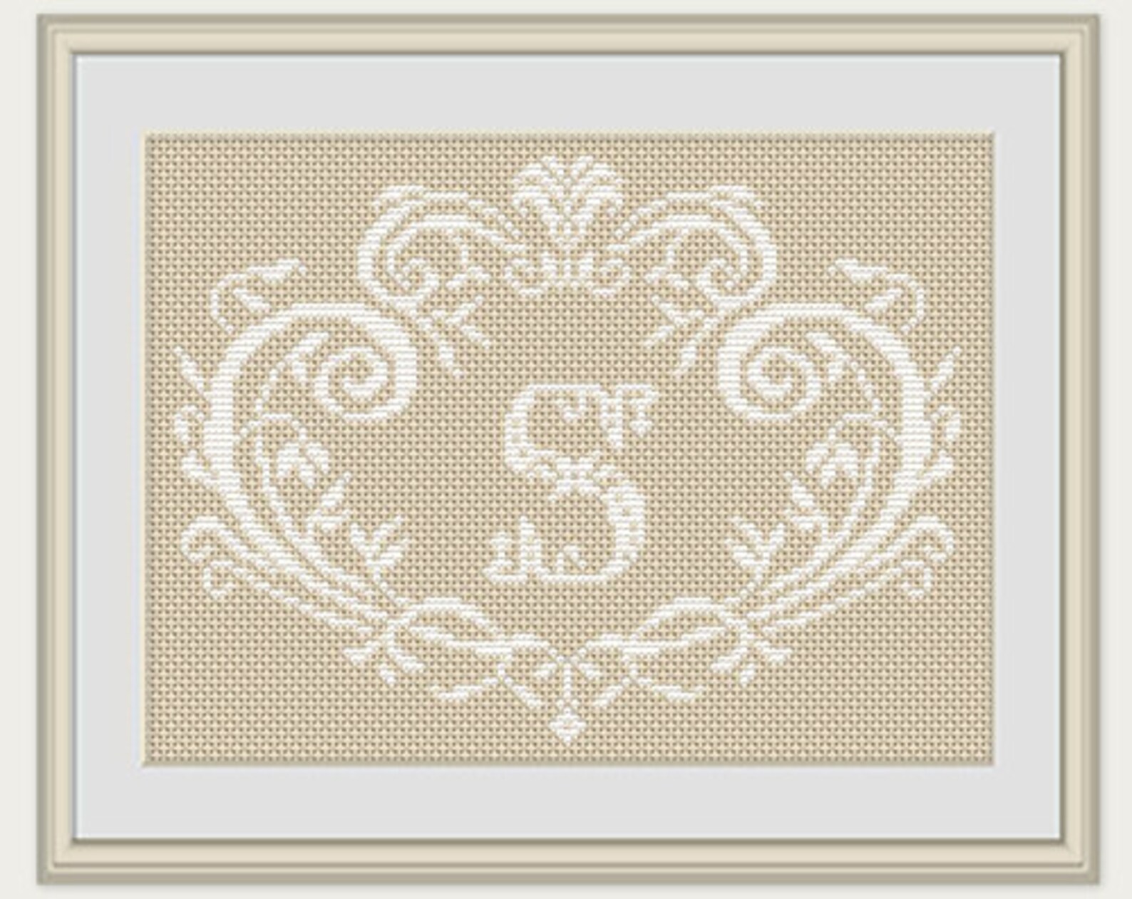Cross stitch pattern Monogram Customisable Cross Stitch Etsy