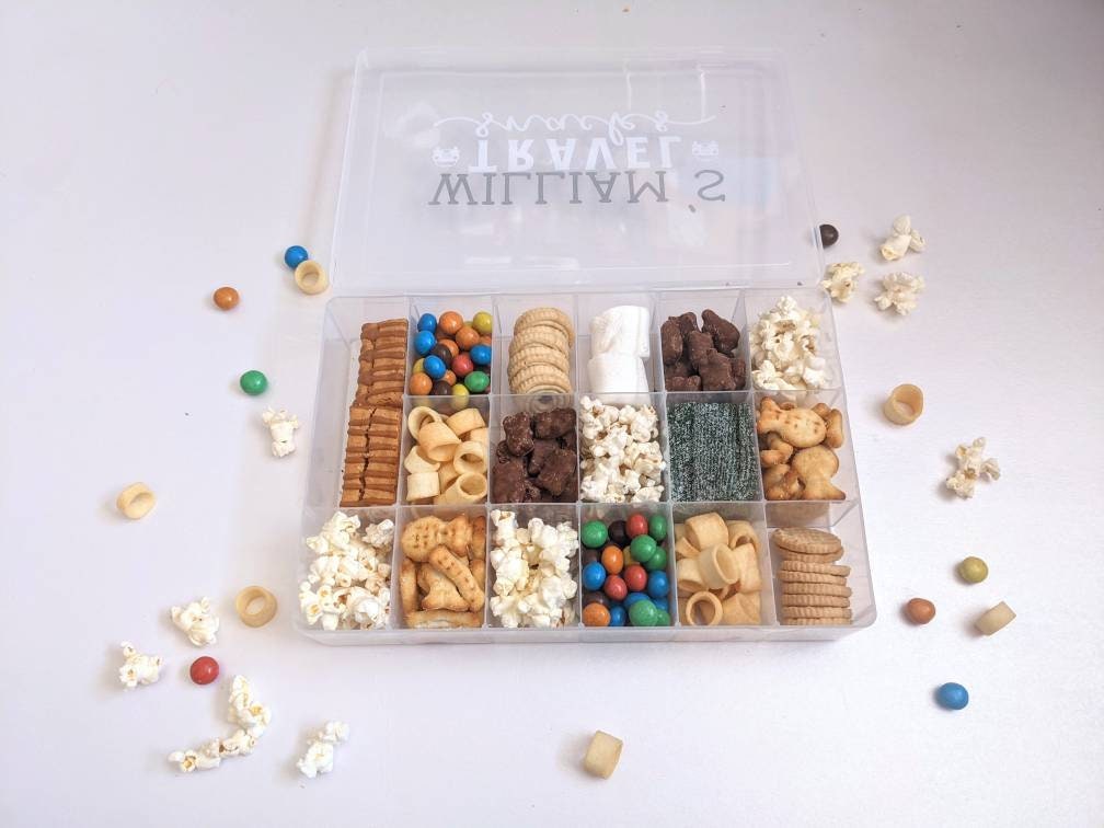 Personalized Snack Box. Kids Snack Box. Kids Shackle Box. Snackuterie Box. Kids  Lunch Box. Travel Snack Box. Plane Snack Box. Car Snacks. 