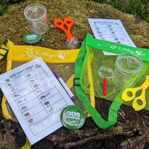 Personalised Bug Hunt Kit | Nature Bug Lover Bag | Kids Camping Activity | Outdoor Activities | Mud Garden Kit | Bug Hunting