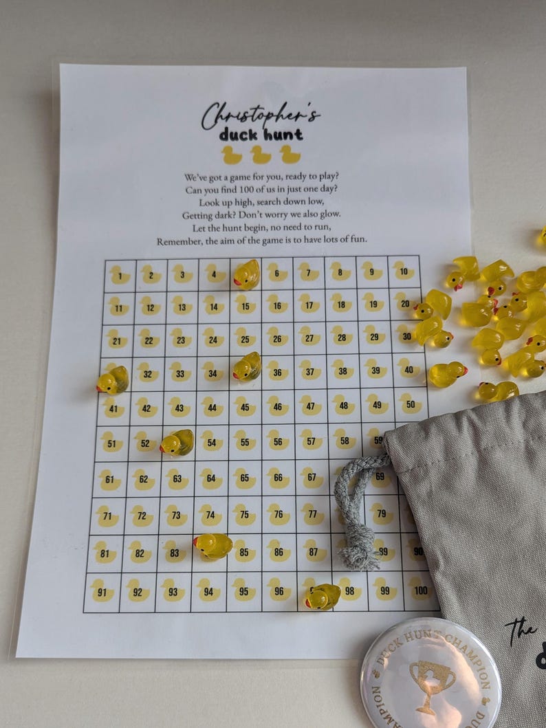 Personalised Duck Hunt Party Game Stocking Stuffer Gift Family Game