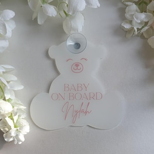 Baby on Board Sign | Teddy Bear shaped Car Sign | Newborn Baby | Baby Car Sign | New Mum Gift | New Baby Hamper Filler