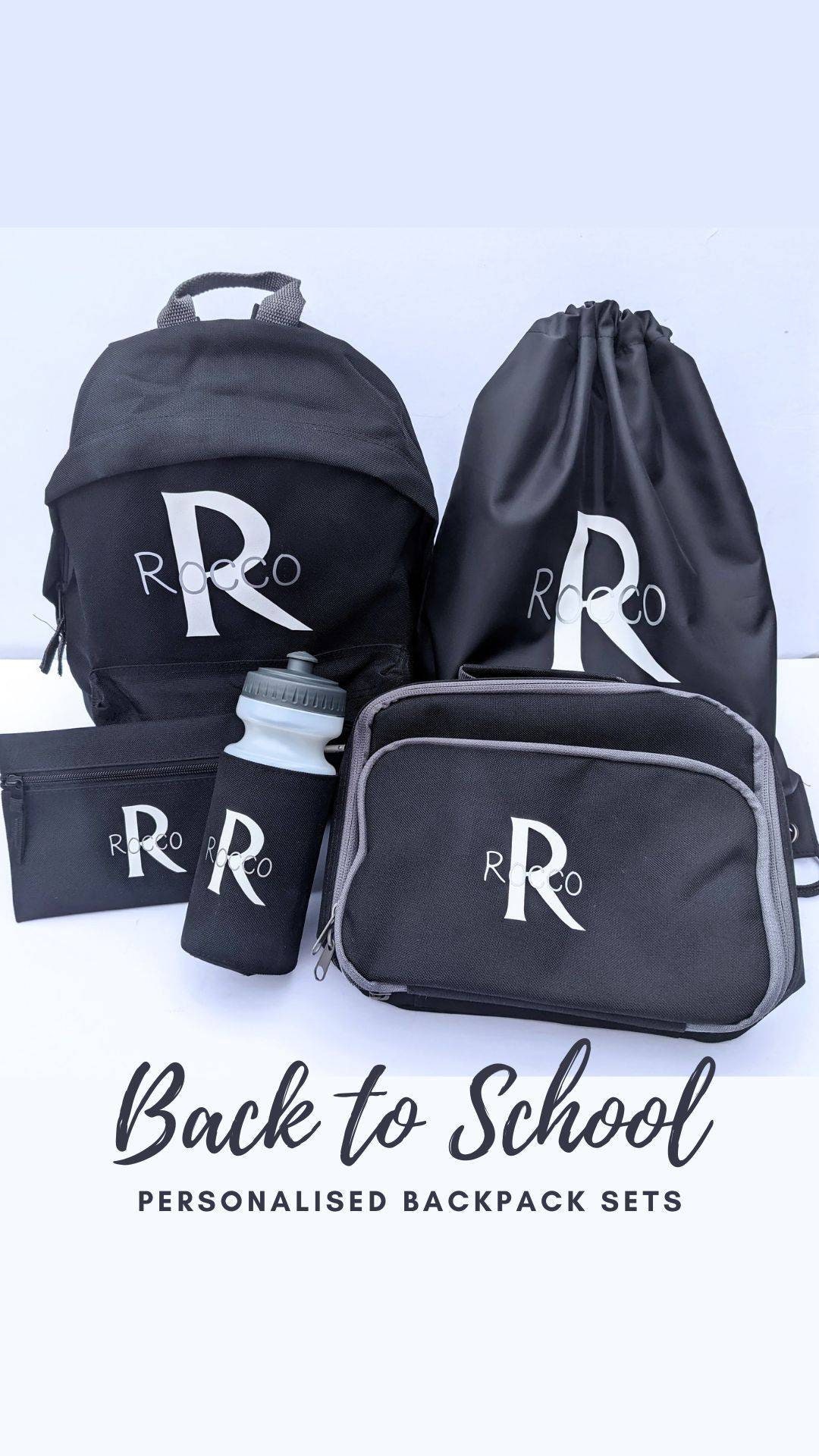 Personalised Back to School Backpack Bundle | Pencil Case, Gym Bag ...
