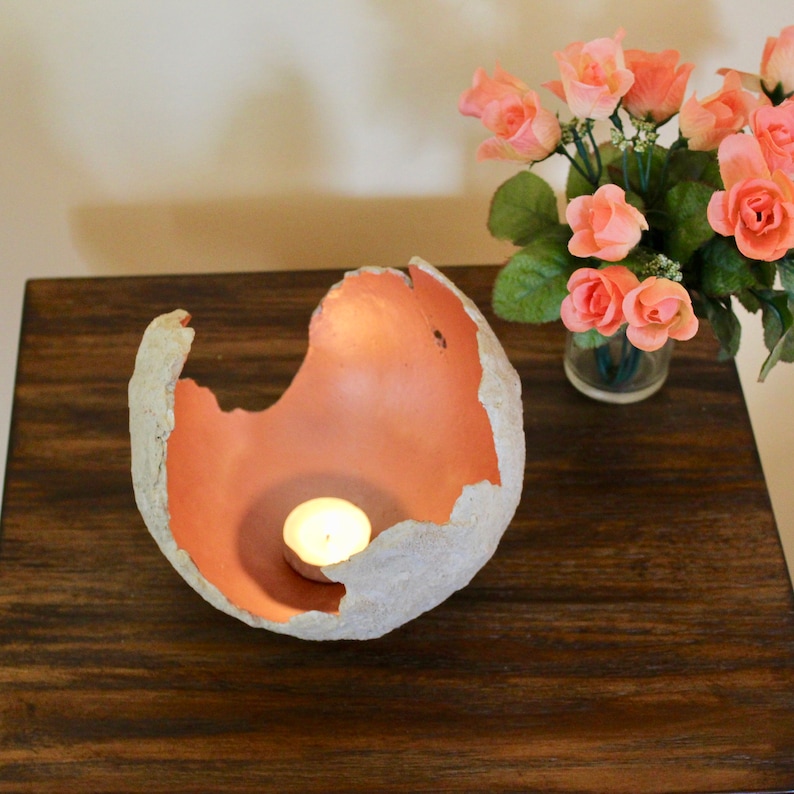 Medium Rose Gold Artistic Candle Bowl