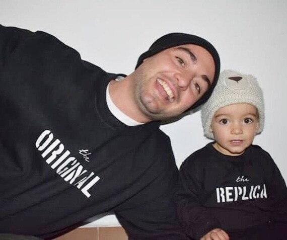 Pack long sleeve black sweaters The Original - The Replica (adult + child/baby)