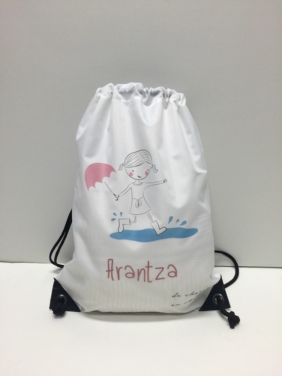 Mochila para niña deporte, piscina y usos varios con dibujo de niña y  nombre, personalizado