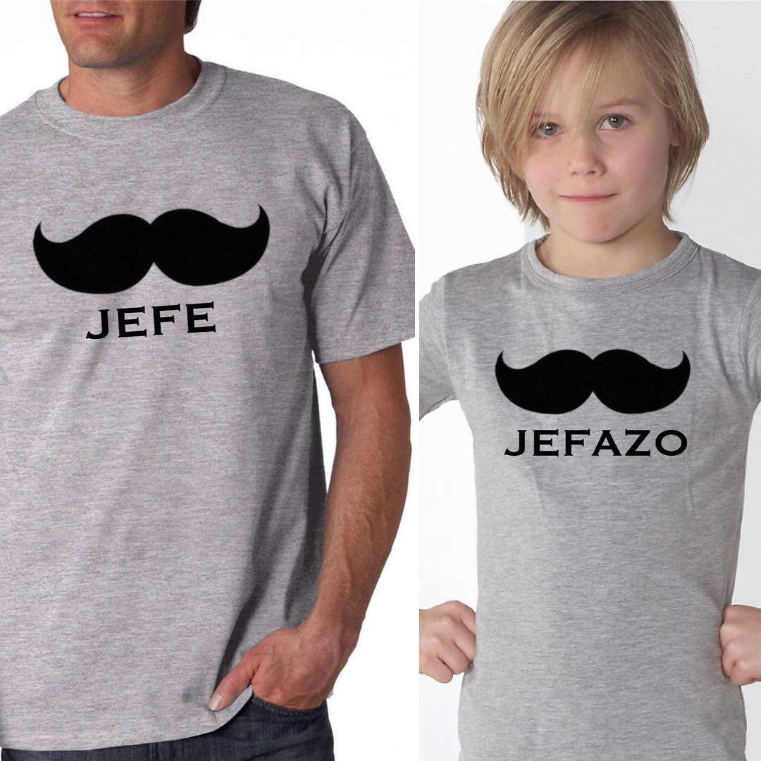 PACK camisetas manga corta JEFE JEFAZO en color gris un adulto un nino o bebe Etsy Mexico