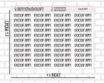 S.018 Doctor Appt Print Mini Sticker Sheet