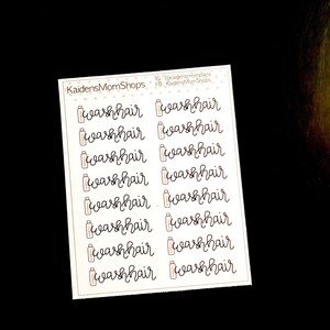 Wash Hair Mini Sticker Sheet - Handlettered