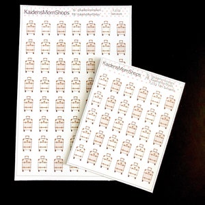 Suitcases Luggage Travel Sticker Sheet - Full or Mini Sheet - For Erin Condren Travelers Notebook Ring Bound Planners - F.033