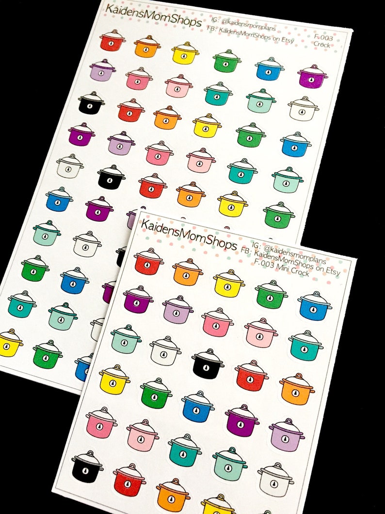 Crocksafe Sticker Crock Pot Let’s Get Crockin’ Sticker Sheet - Full or Mini - for Erin ...