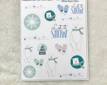 Winter Bears Deco - Mini Sticker Sheet