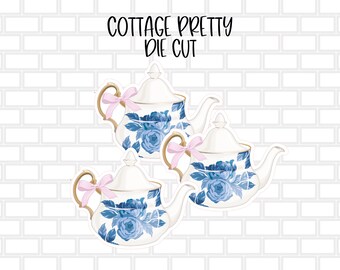 Cottage Pretty Tea Pot Die Cut