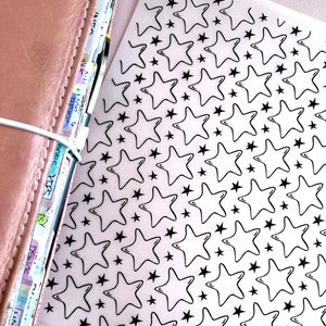 Star Doodle Vellum Sheet - 8X10 inches