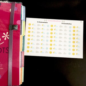Weather Icon Set of Mini Stickers - S046