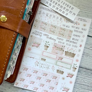 Sweet Garden - NEW FORMAT - Hobonichi Weeks 1 Page Sticker Kit - Hobonichi Weeks