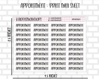 S.020 Appointment Print Mini Sticker Sheet