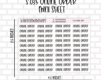 S.035 Online Order Print Mini Sheet