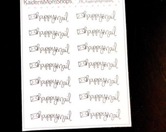Happy Mail - Handlettered - Mini Sticker Sheet