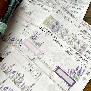 Lavender - NEW FORMAT - Hobonichi Weeks 1 Page Sticker Kit - Hobonichi Weeks