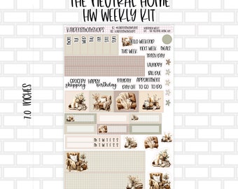 The Neutral Home Hobonichi Weeks Weekly Sticker Kit - NEW FORMAT