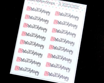 Retail Therapy - Handlettered - Mini Sticker Sheet