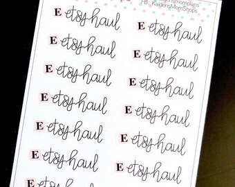 Etsy Haul Mini Sticker Sheet - Handlettered