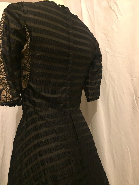 Vintage 1970s Jean Varon black lace evening gown … - image 5