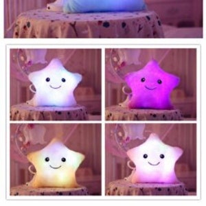 Light Up LED Star Plush Pillow