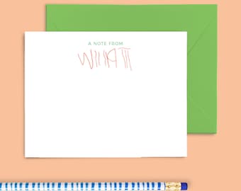 kids monogrammed stationery
