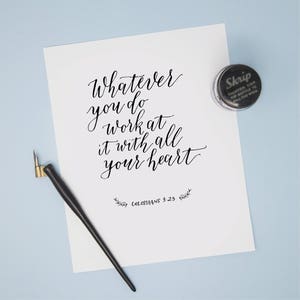 Digital Download - Colossians 3:23 Print