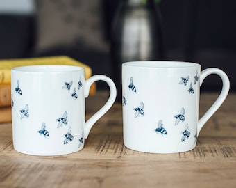 Honey Bee Bone China Mug - Helen Round Design