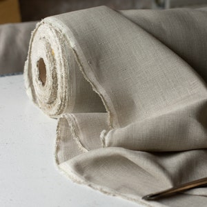 Natural Linen Fabric: 100% Pure European Linen, 150cm Wide