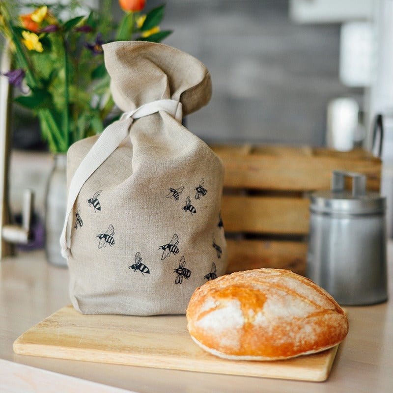 Bee Bread Bag Hand Printed in Pure Linen Etsy