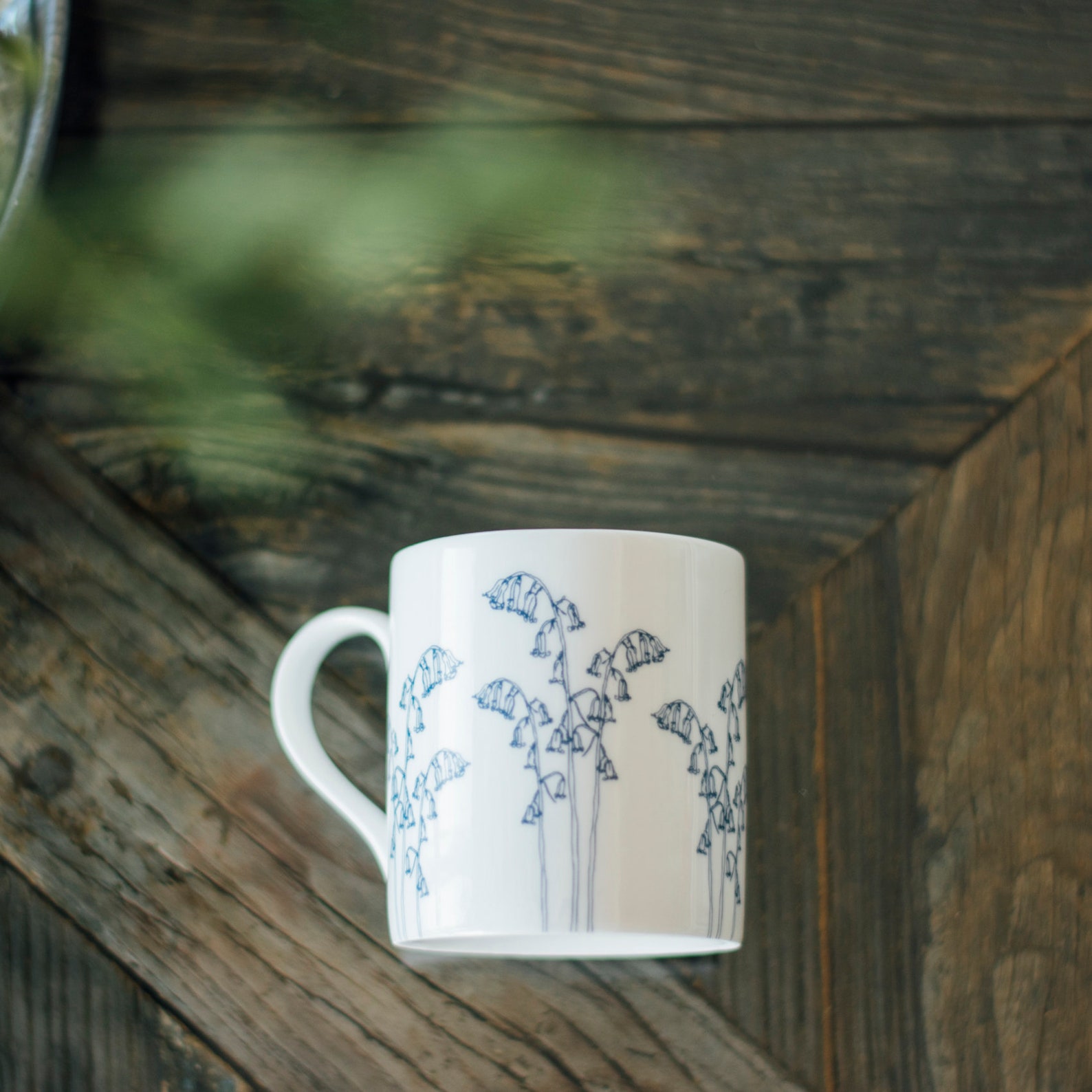 Bluebell Mug Fine Bone China White Mug With Flowers Coffee Etsy UK
