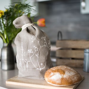 Linen Bread Bag, perfect storage for Bread, Rolls and Patisserie from The Hedgerow Collection