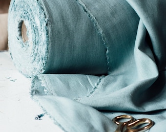 Duck Egg Blue Linen Fabric 150cm