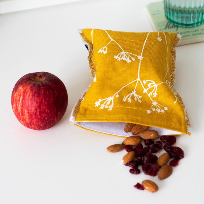 Helen Round Linen Snack Bag - Thumbnail 5