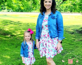 Op maat gemaakte patchworkjurken | Bijpassende outfits voor mama en ik, broer of zus