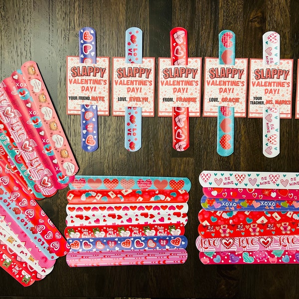 Slappy Valentine's Day Slap Bracelets *Assembled & Personalized*