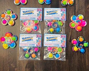 Fidget Spinner Popper Party Favors *Assembled & Personalized*