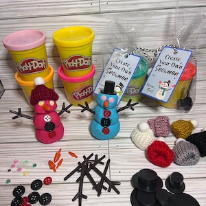 Build A Snowman Play Dough Kit *Assembled & Personalized*
