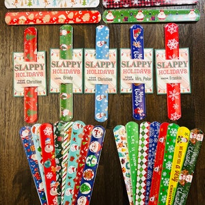 Holiday Slap Bracelets- *Assembled & Personalized